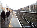 The London Overground rail tracks at Kensington Olympia station