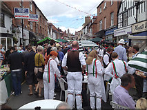 SP2865 : Smith Street market: barely room for Morris dancing by Robin Stott