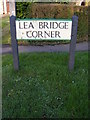 Lea Bridge Corner sign