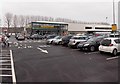 One-way traffic in Morrisons car park, Cwmbran