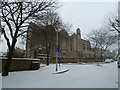 St Benet and All Saints, Ospringe Road during January snow