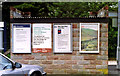 Bilingual notices on Clunderwen station platform