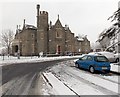 Snowy Malpas Court viewed from the east, Malpas, Newport