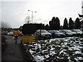 Path from West Street meets the car park