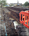 Trench for the new sewer through St Nicholas Park