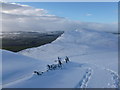 NS8598 : Snowdrifts against wall, Myreton Hill by Alan O'Dowd