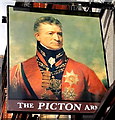 The Picton Arms pub sign, Newport