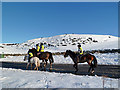 NT5934 : Horse riders at Bemersyde by Walter Baxter