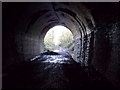 Approaching the eastern exit from the former Usk railway tunnel