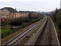 Railway west of Gladstone Bridge, Barry