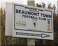 Beaumont Town Football Club sign