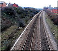 Railway east from Thompson Street footbridge, Barry