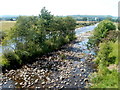 Pebbly side channel of the Afon Sawdde, Felindre