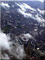 Emirates Stadium and North London from the air