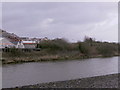 Railway bridge stone abutment