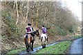 SJ9594 : Riders on the Trans Pennine Trail by Gerald England
