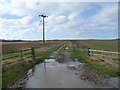 SE4543 : Gated farm track west of Rudgate by Christine Johnstone