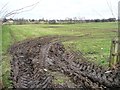 Muddy field entrance, north side of Bar Lane