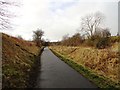 Looking along to the road bridge