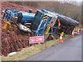 NM9005 : Overturned mobile crane by Patrick Mackie