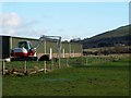 Excavator and chickens, Upper Beeding