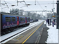 Harpenden railway station in the snow