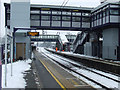 Harpenden railway station in the snow