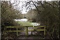 Stile to a footpath by Otmoor Lane