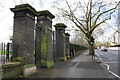 TQ2680 : Lancaster Gate park entrance, Bayswater Road by Roger Templeman