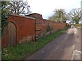 Garden wall at Willowpark