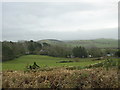 View south across Rheidol Valley, from above Llanbadarn Fawr