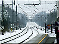 Harpenden railway station in the snow