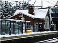 Harpenden railway station in the snow