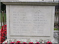 Inscription, Southface of War Memorial, Murston