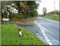 Llanddew road junction near Brecon