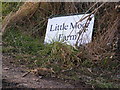 TM4161 : Little Moor Farm sign by Geographer