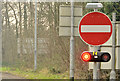 Motorway "no entry" lights, Templepatrick