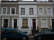TQ2480 : Each house a different colour, Denbigh Terrace W11 by Robin Sones