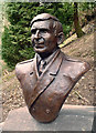 The Bill McLaren bust in Wilton Lodge Park, Hawick