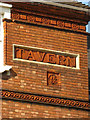 Clay letters and friezes, the Coffee Tavern, Old Square, Warwick