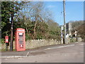 Tytherington: postbox № GL12 189 and phone