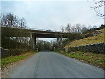 SD4180 : Back O' Th' Fell Road passing under the A590 by Alexander P Kapp