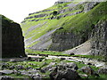 SD9164 : Gordale Scar from the waterfall by Dave Spicer