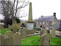 NZ1665 : Obelisk of Hawthorn tomb, Church of St. Michael & All Angels, Newburn by Andrew Curtis
