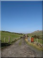 Private farm road leading to upland grazings above Carrick Road