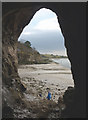 SD4575 : Looking out of the cave at The Cove, Silverdale by Karl and Ali