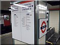 Station board, Mile End Underground Station