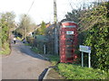 Bourton: telephone box on the main road