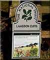 Langdon Cliffs National Trust Sign