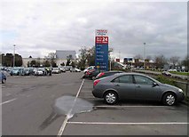 TL2324 : Tesco car park by Andrew Tatlow